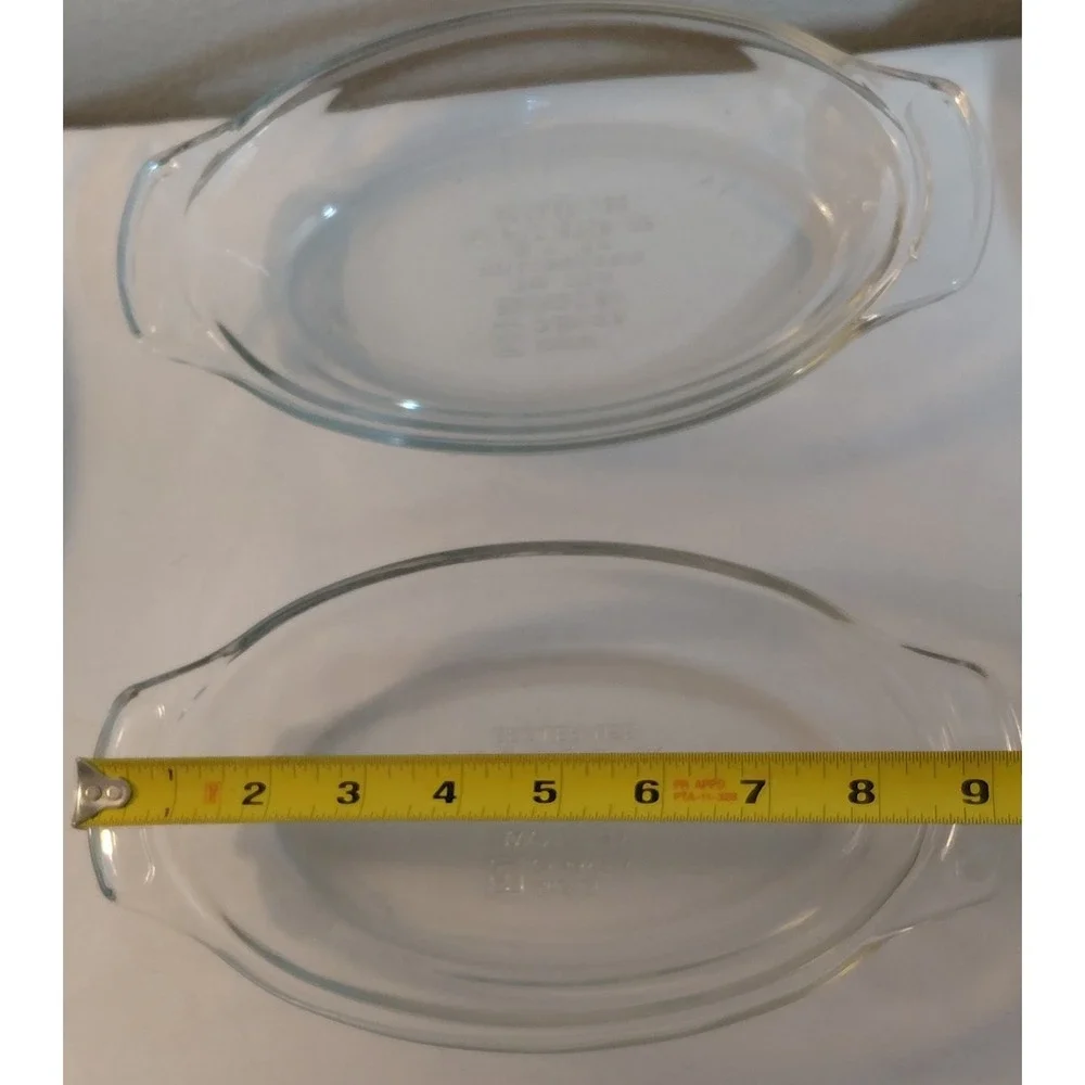 Vintage Anchor Hocking Ovenware 16 oz Oval Au Gratin Baking Dishes 1016 Pair USA